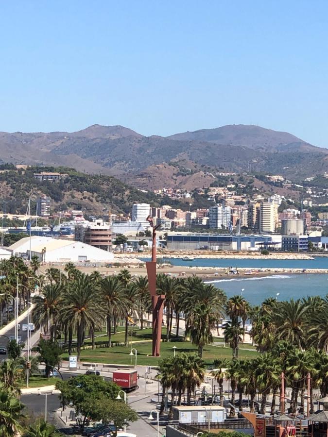 Atico Mirador Paseo Antonio Banderas Primera Linea De Playa Y Piscina Málaga Buitenkant foto
